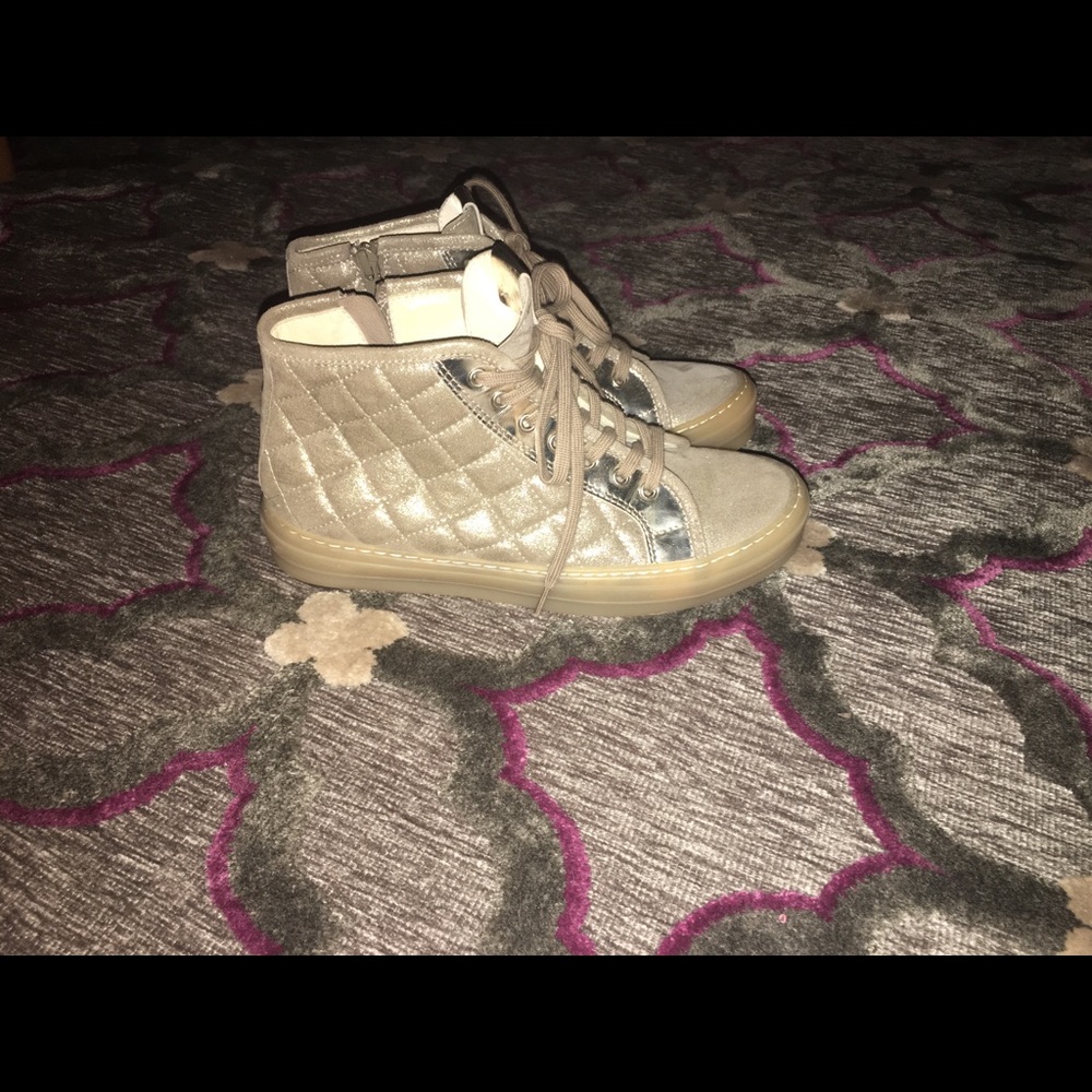 AGI Gold Leather High Tops